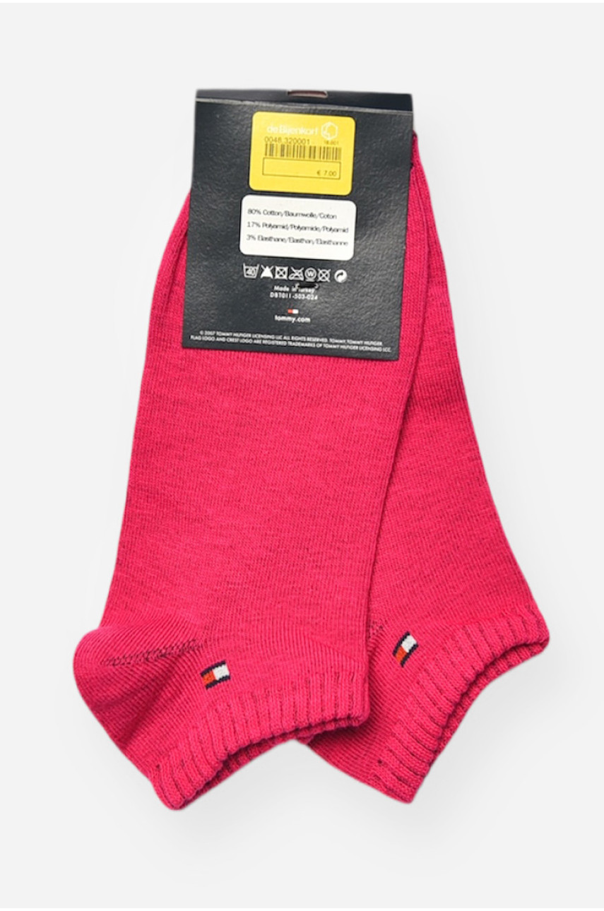 Носки женские демисезонные спортивные темно-розового цвета 003 202627