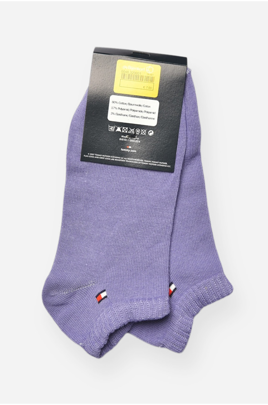 Носки женские демисезонные спортивные фиолетового цвета 003 202632
