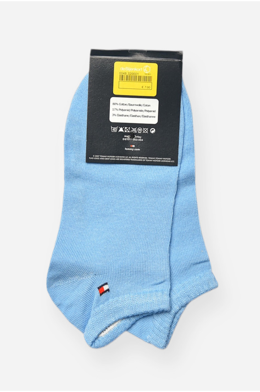 Носки женские демисезонные спортивные голубого цвета 003 202634 Носки женские демисезонные спортивные голубого цвета 003 202634