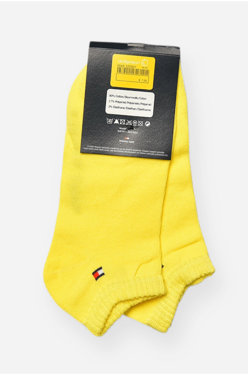 Шкарпетки жіночі спортивні демісезонні жовтого кольору 003 202636