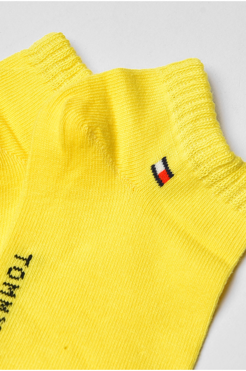 Шкарпетки жіночі спортивні демісезонні жовтого кольору 003 202636