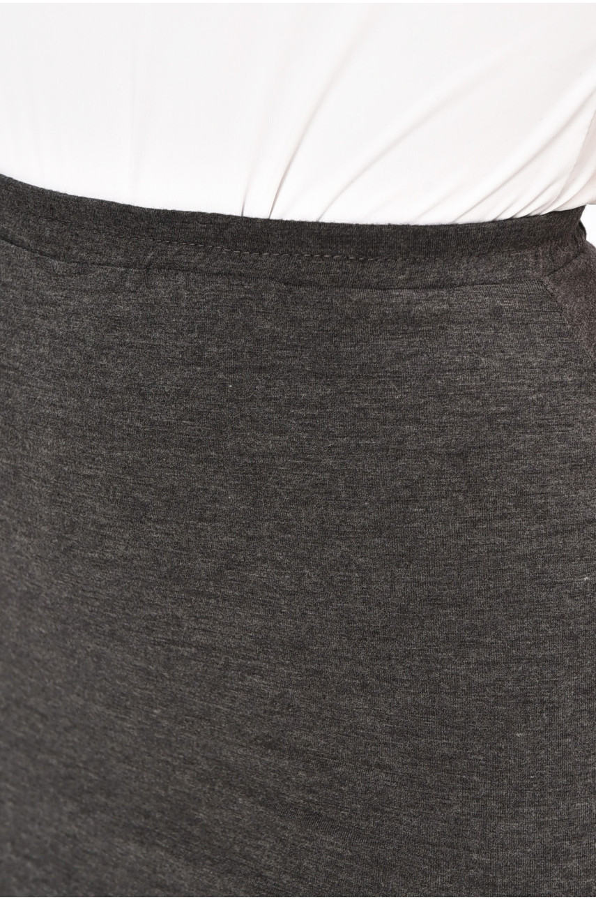 Юбка женская однотонная серого цвета 202641