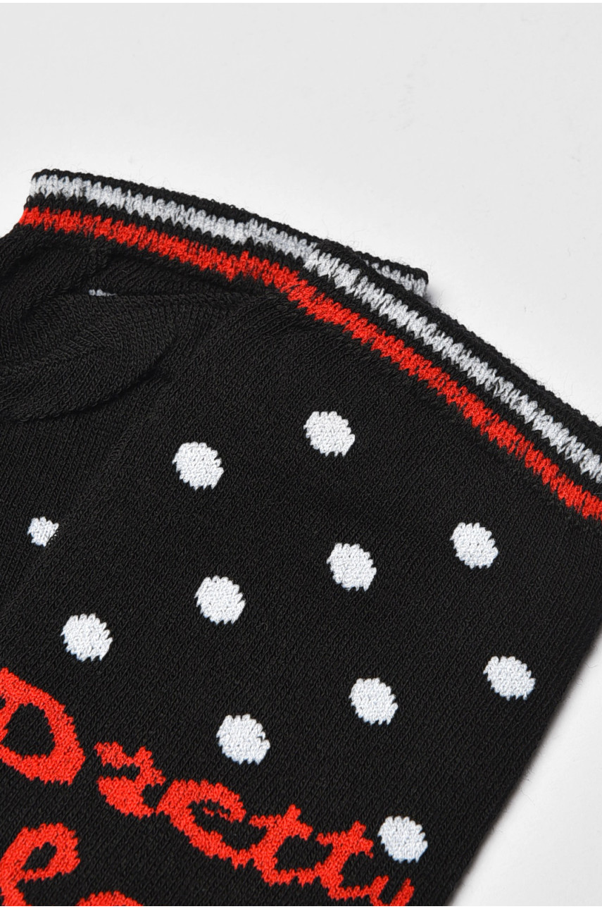 Носки женские демисезонные спортивные черного цвета 1601 202649