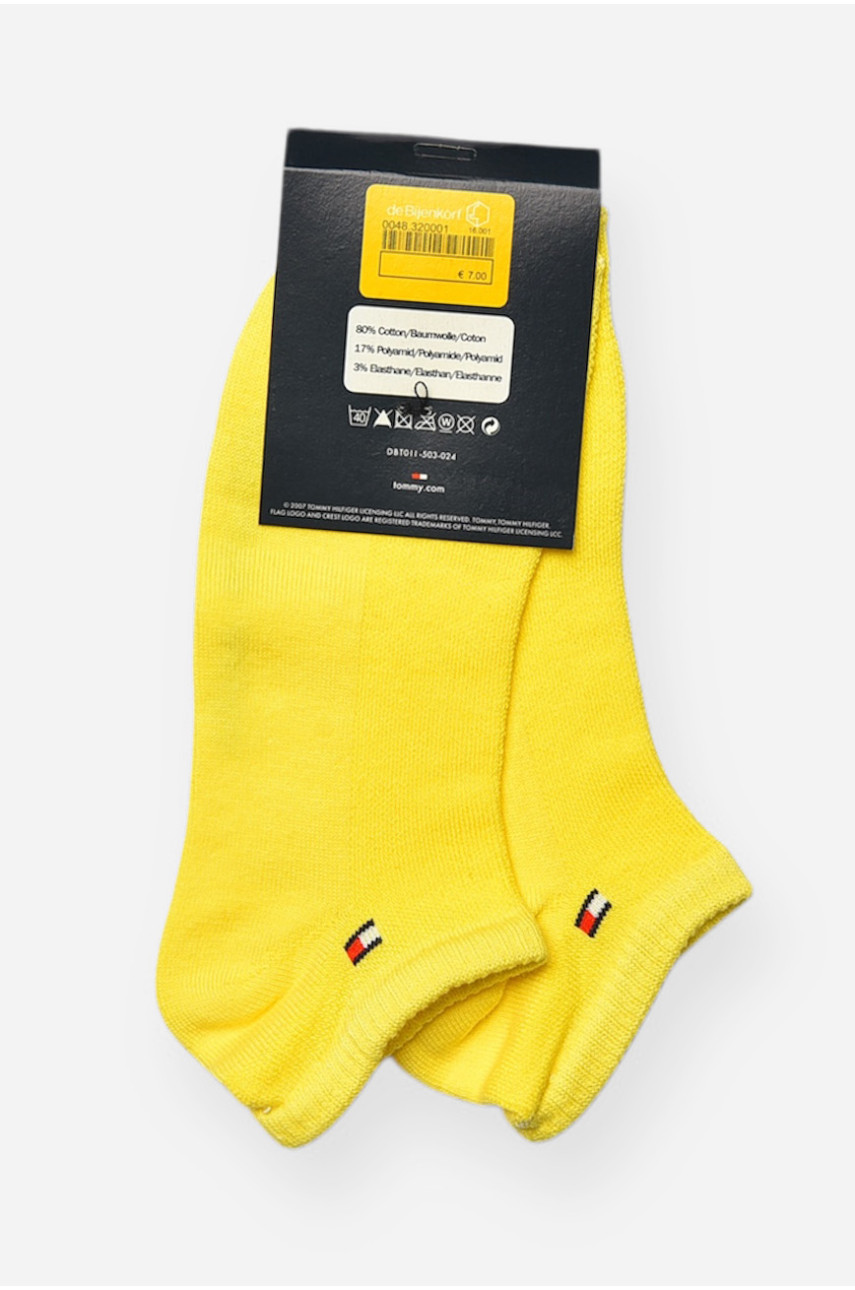 Носки женские демисезонные спортивные желтого цвета 909 202660