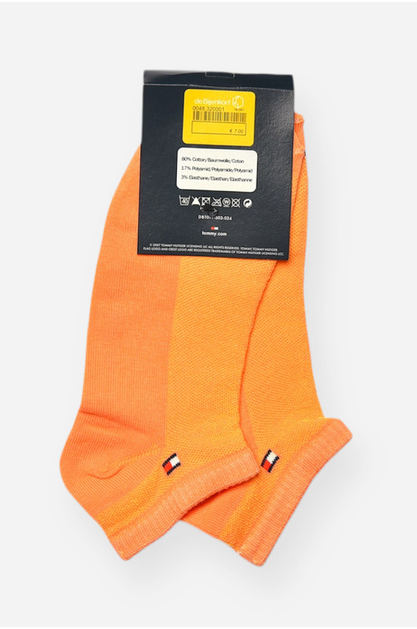 Носки женские демисезонные спортивные оранжевого цвета 909 202661