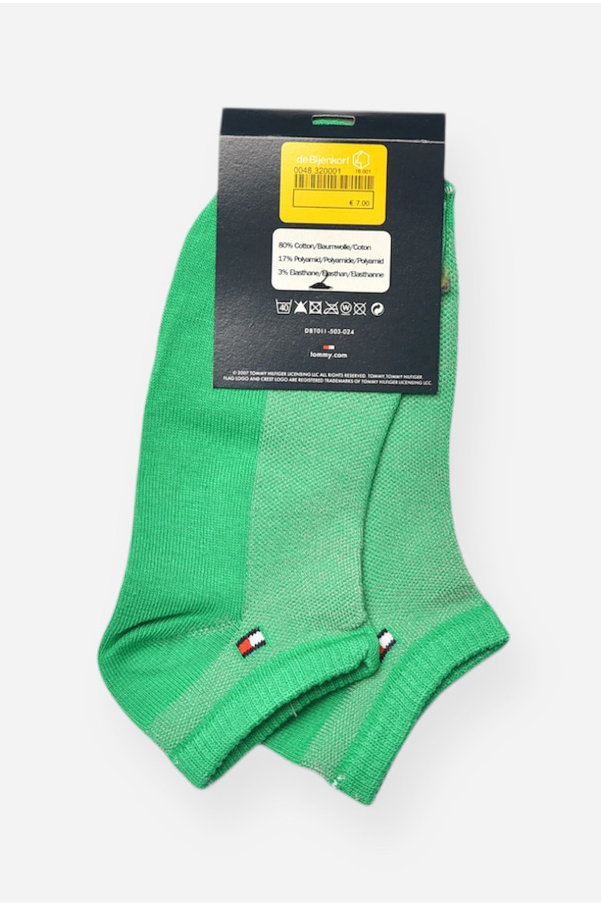 Носки женские демисезонные спортивные зеленого цвета 909 202663
