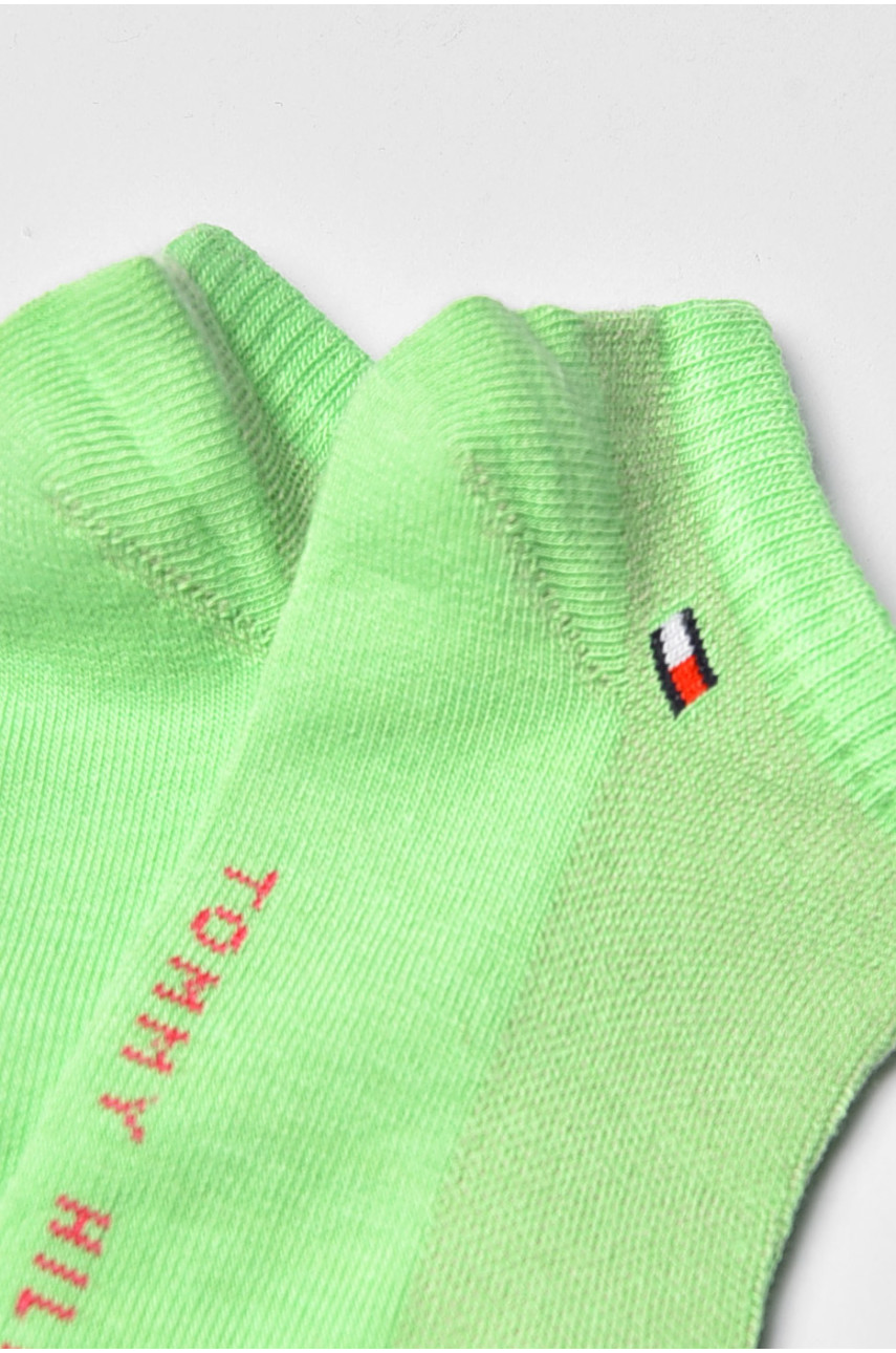 Носки женские демисезонные спортивные салатового цвета 909 202668