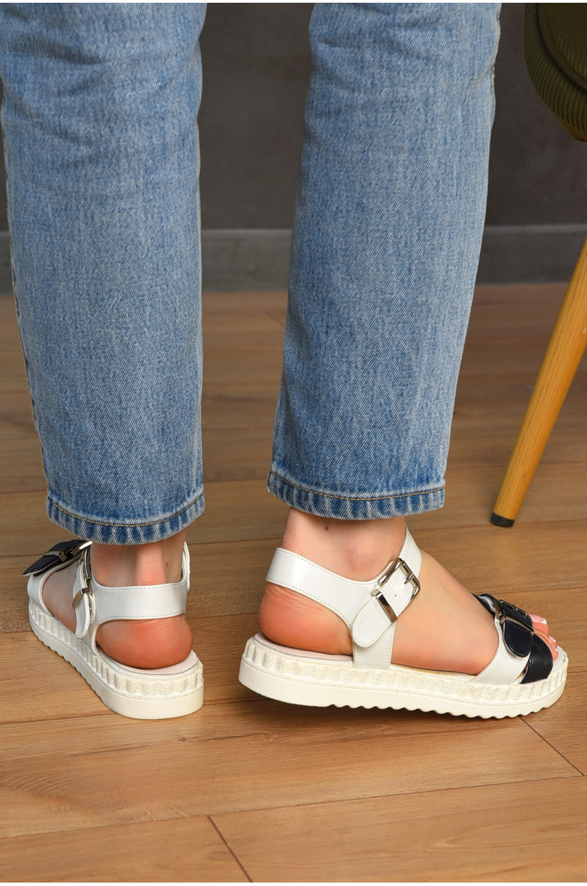Босоніжки жіночі білого кольору 1611-1 202683