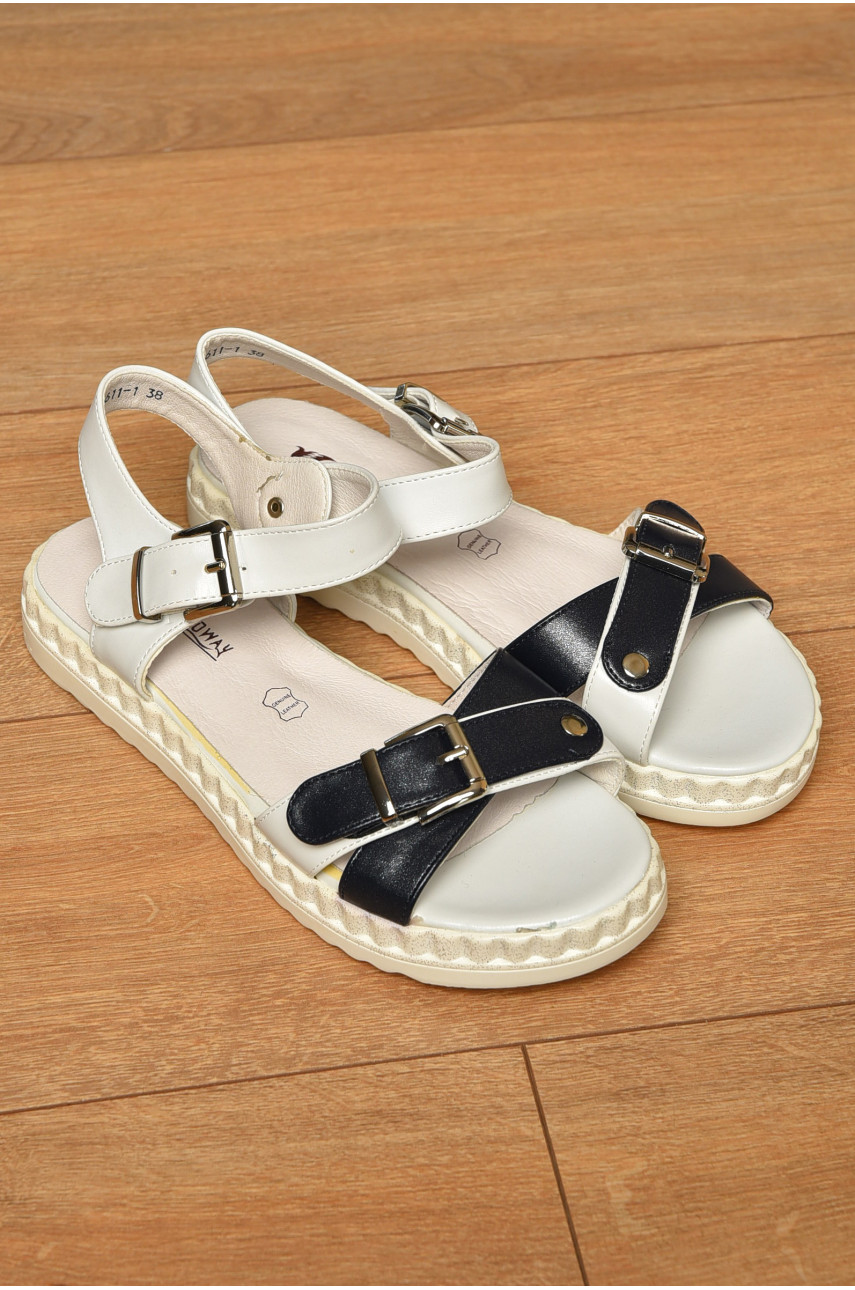 Босоніжки жіночі білого кольору 1611-1 202683