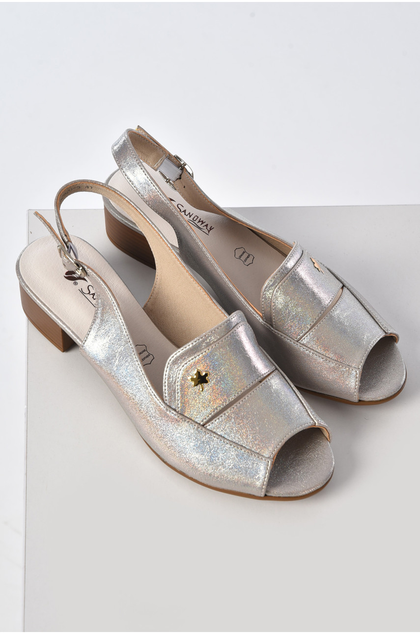 Босоножки женские серого цвета 2820-5 202690