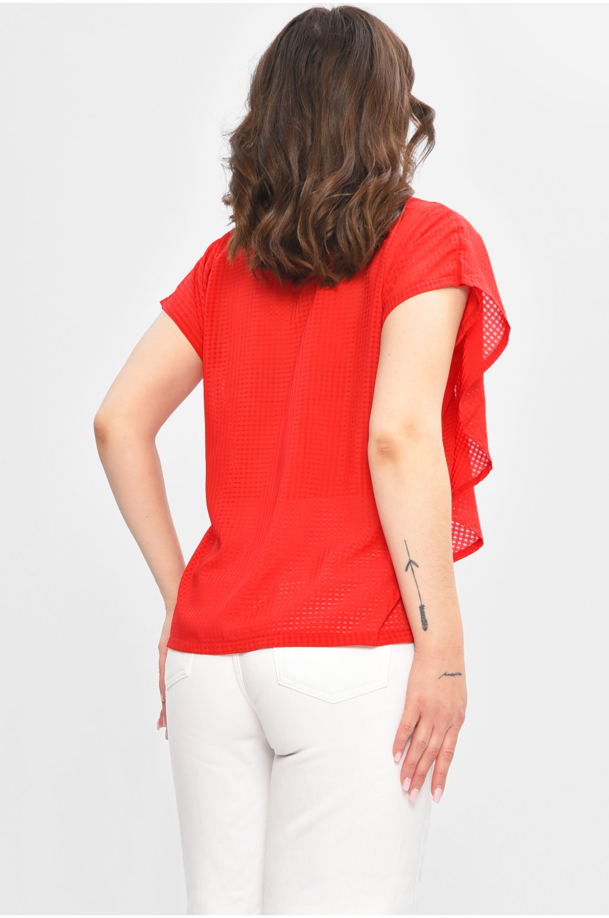 Блуза женская однотонная красного цвета 202698