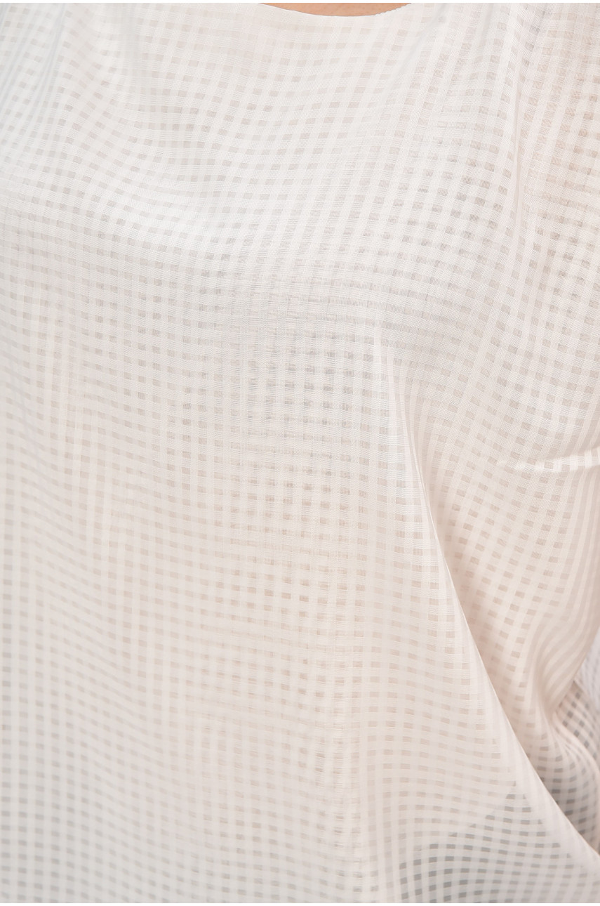 Блуза жіноча однотонна білого кольору 202699