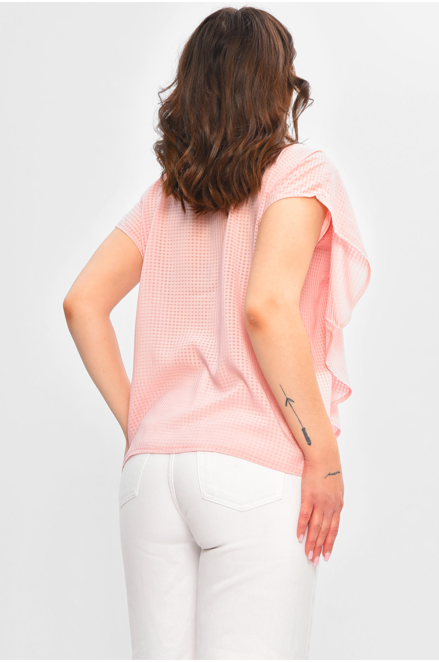 Блуза женская однотонная розового цвета 202701