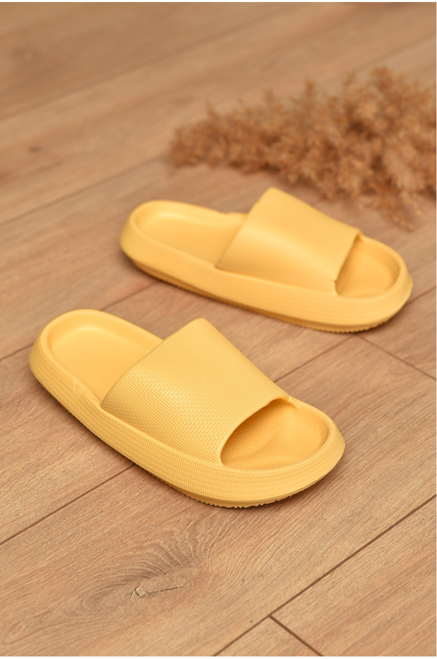 Шльопанці піна жіночі жовтого кольору 588 202703 Шльопанці піна жіночі жовтого кольору 588 202703