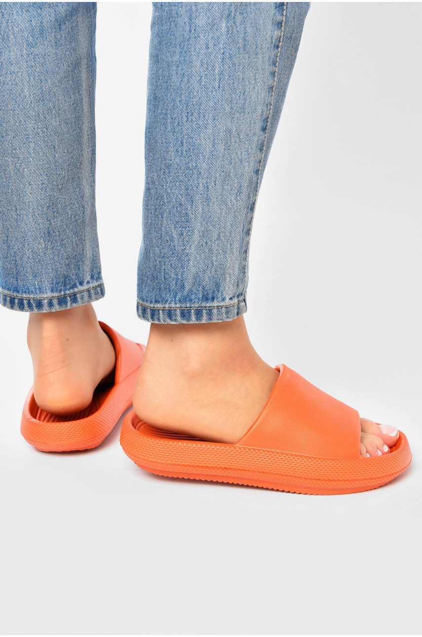 Шлепанцы пена женские оранжевого цвета 827 202708
