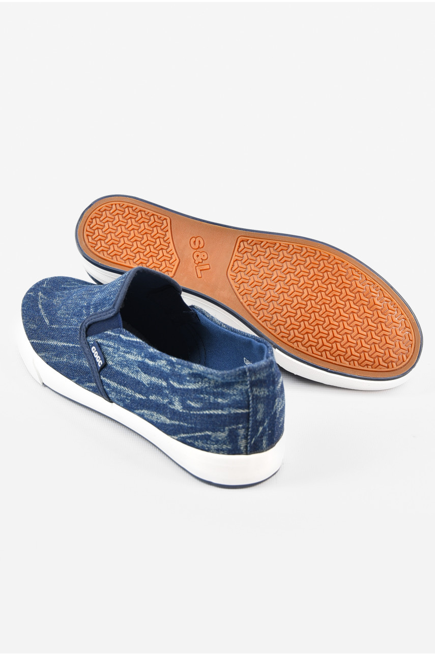 Мокасины мужские синего цвета текстиль G836-7 202712 Мокасины мужские синего цвета текстиль G836-7 202712