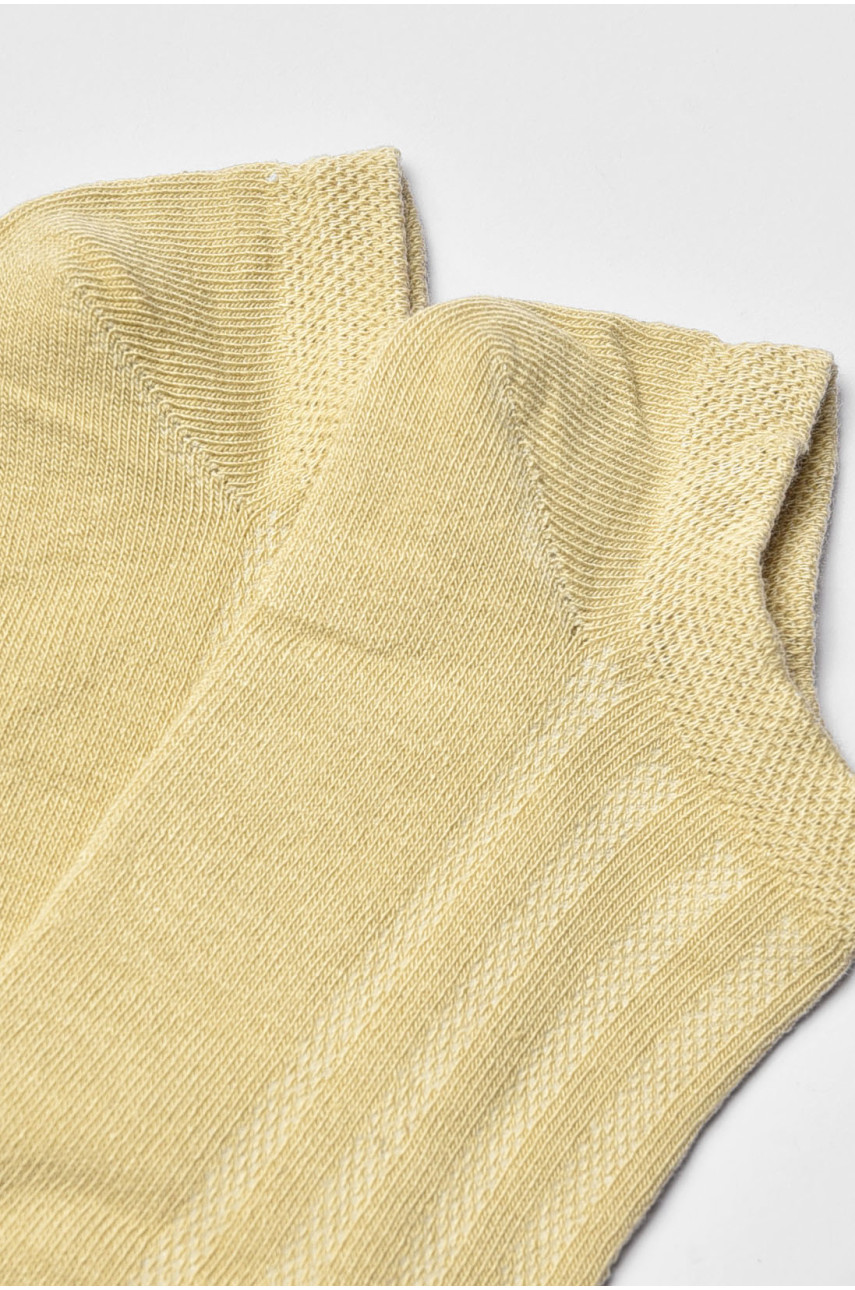 Носки мужские демисезонные спортивные бежевого цвета 103-7 202734