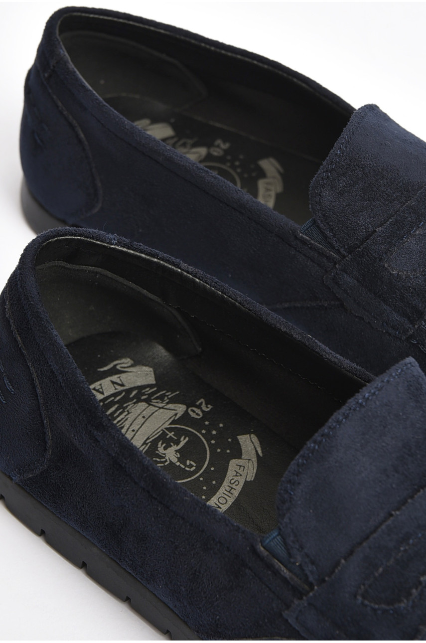 Мокасины мужские темно-синего цвета D61-2B2 202736