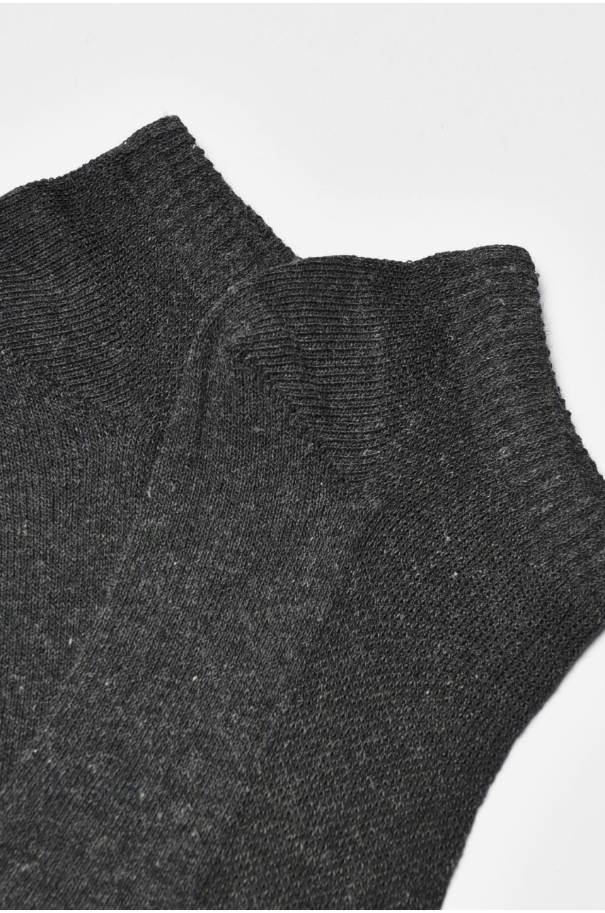 Шкарпетки чоловічі спортивні демісезонні темно-сірого кольору 1585 202738 Шкарпетки чоловічі спортивні демісезонні темно-сірого кольору 1585 202738