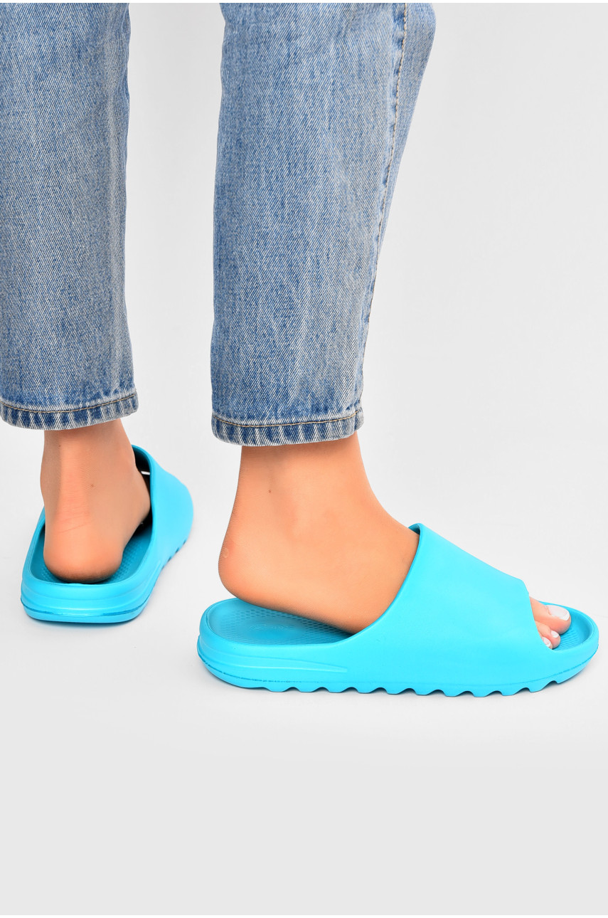 Шльопанці піна жіночі бірюзового кольору ПЖ-44 202792