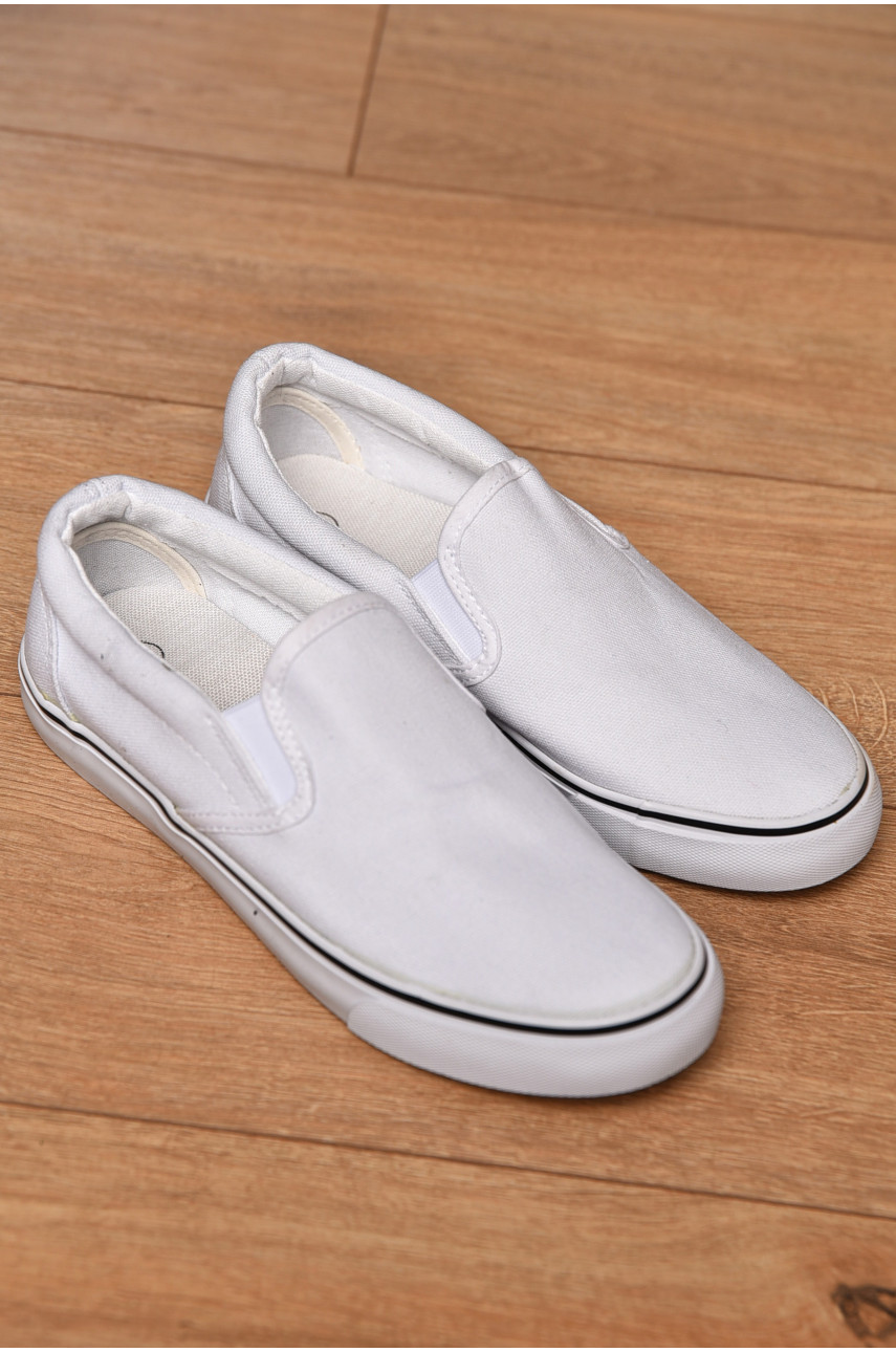 Мокасины женские белого цвета 4001-1-1 202824