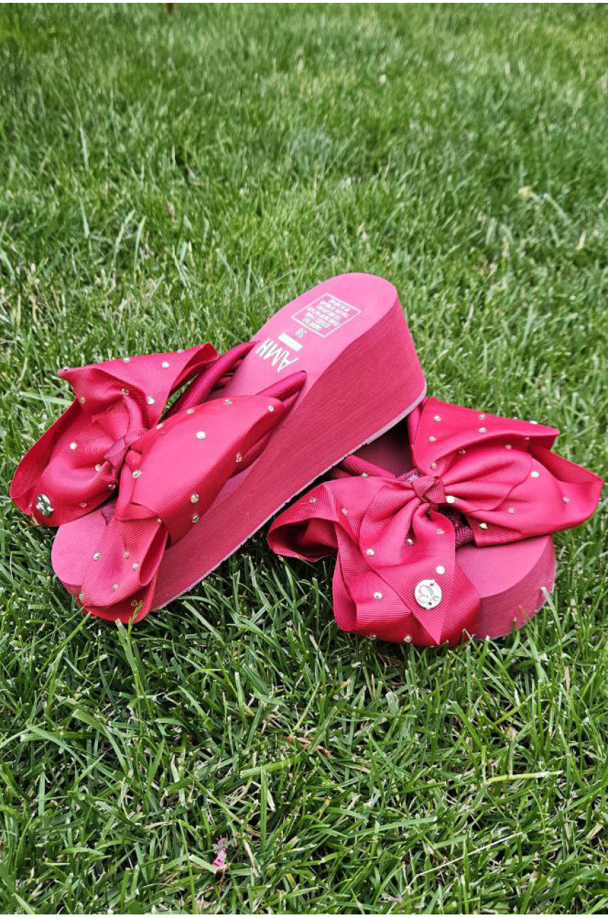 Вьетнамки женские красного цвета 202832