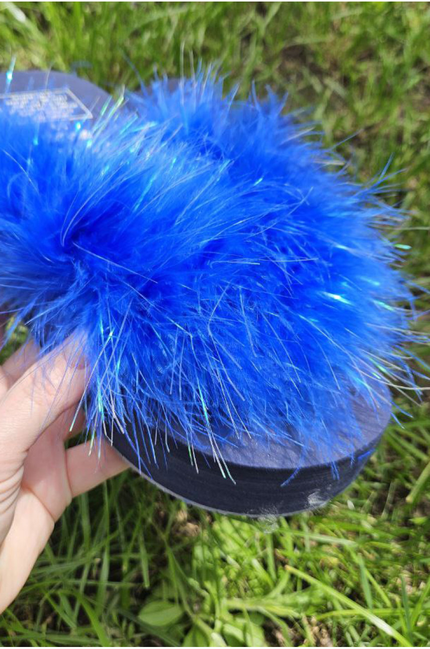 Шлепки женские темно-синего цвета 202835