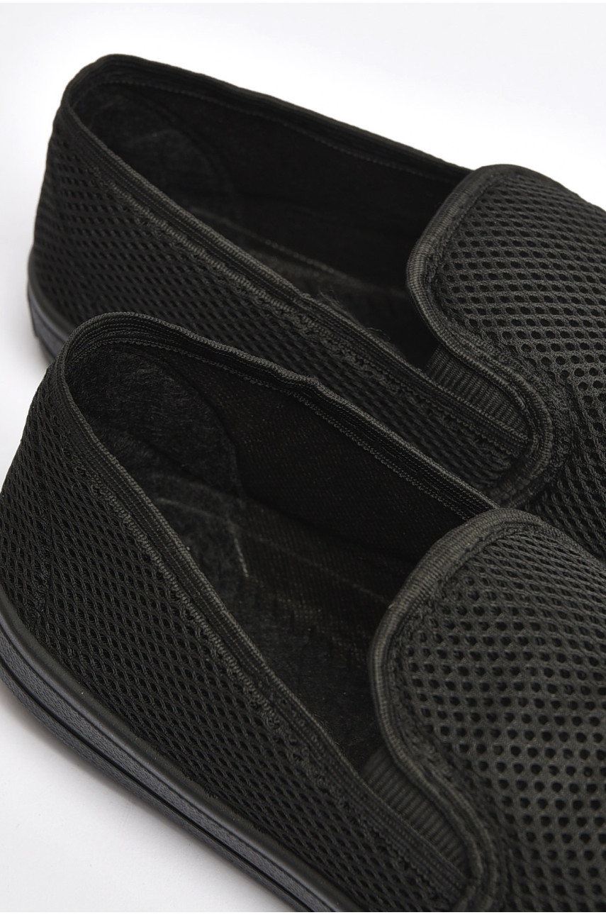 Слипоны мужские черного цвета 042 202836