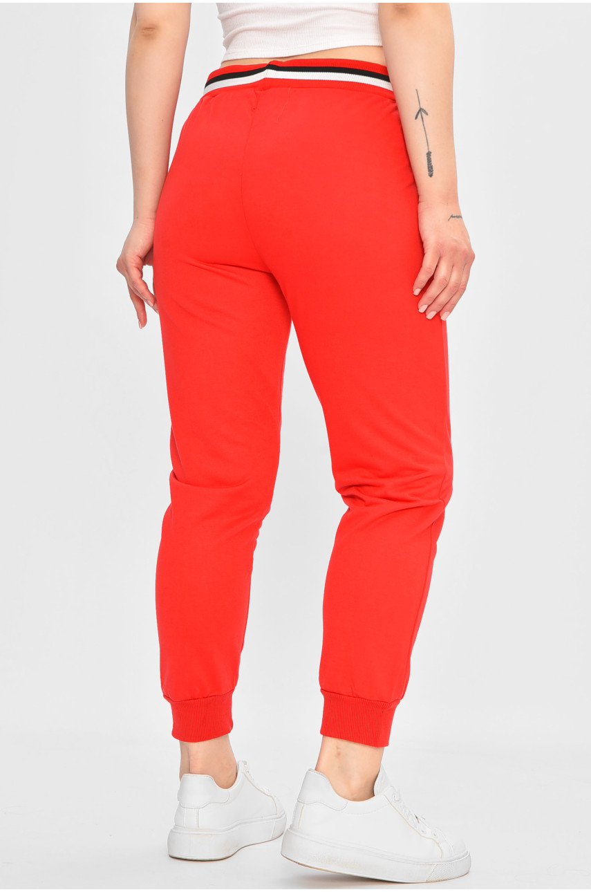 Спортивные штаны женские красного цвета 1088 202874 Спортивные штаны женские красного цвета 1088 202874