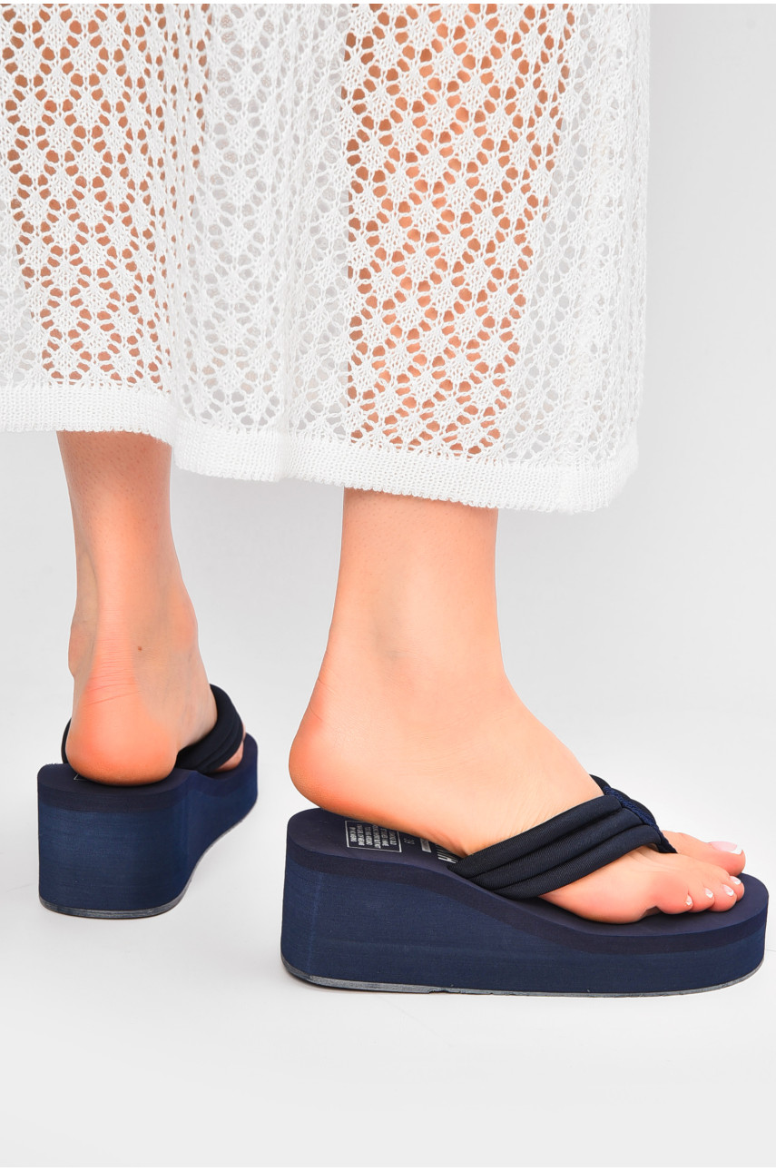 Вьетнамки женские пена темно-синего цвета асорти 202879