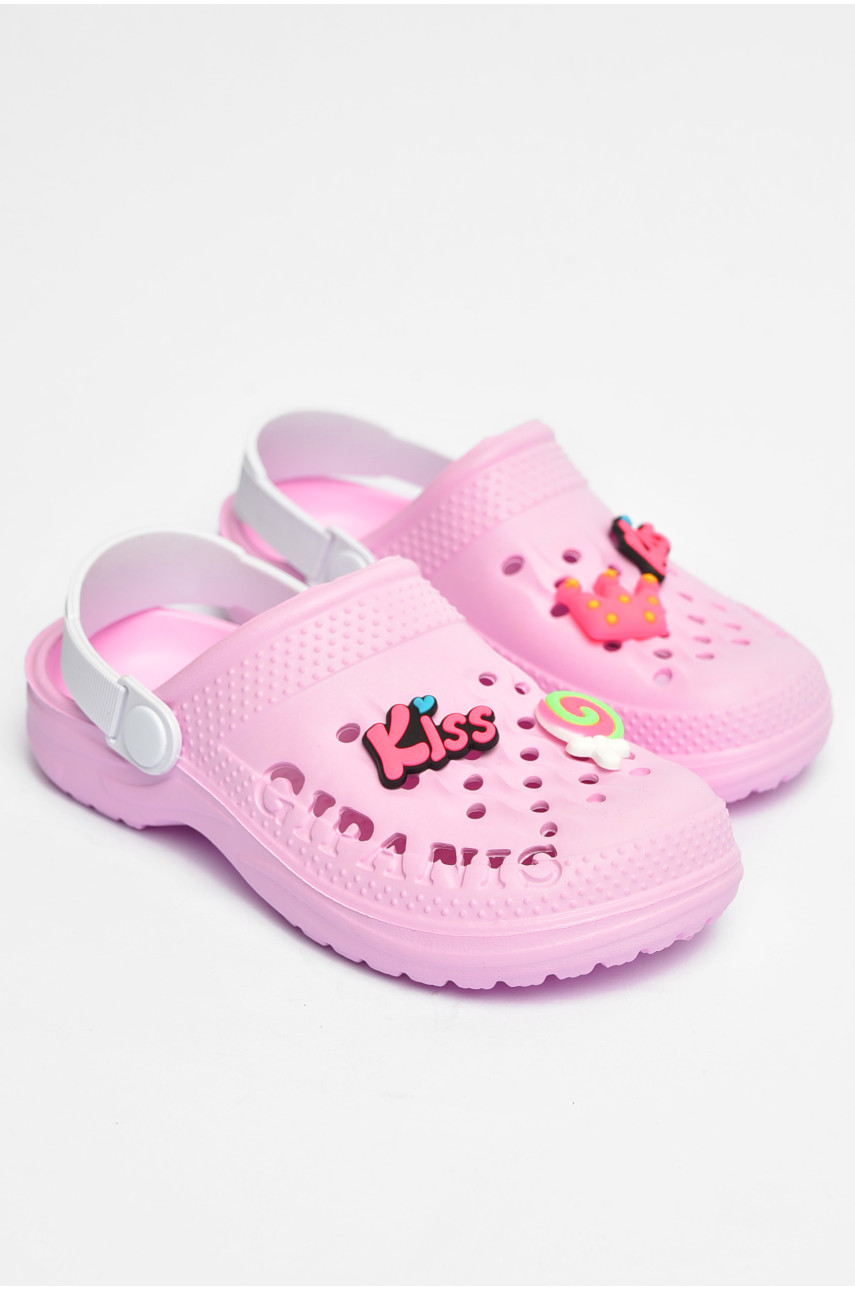 Крокси дитячі для дівчинки рожевого кольору СС-009 202887