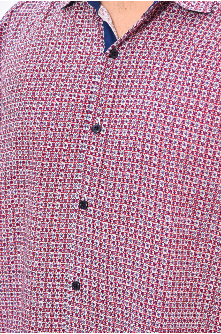 Рубашка мужская батальная фиолетового цвета 7534 202911