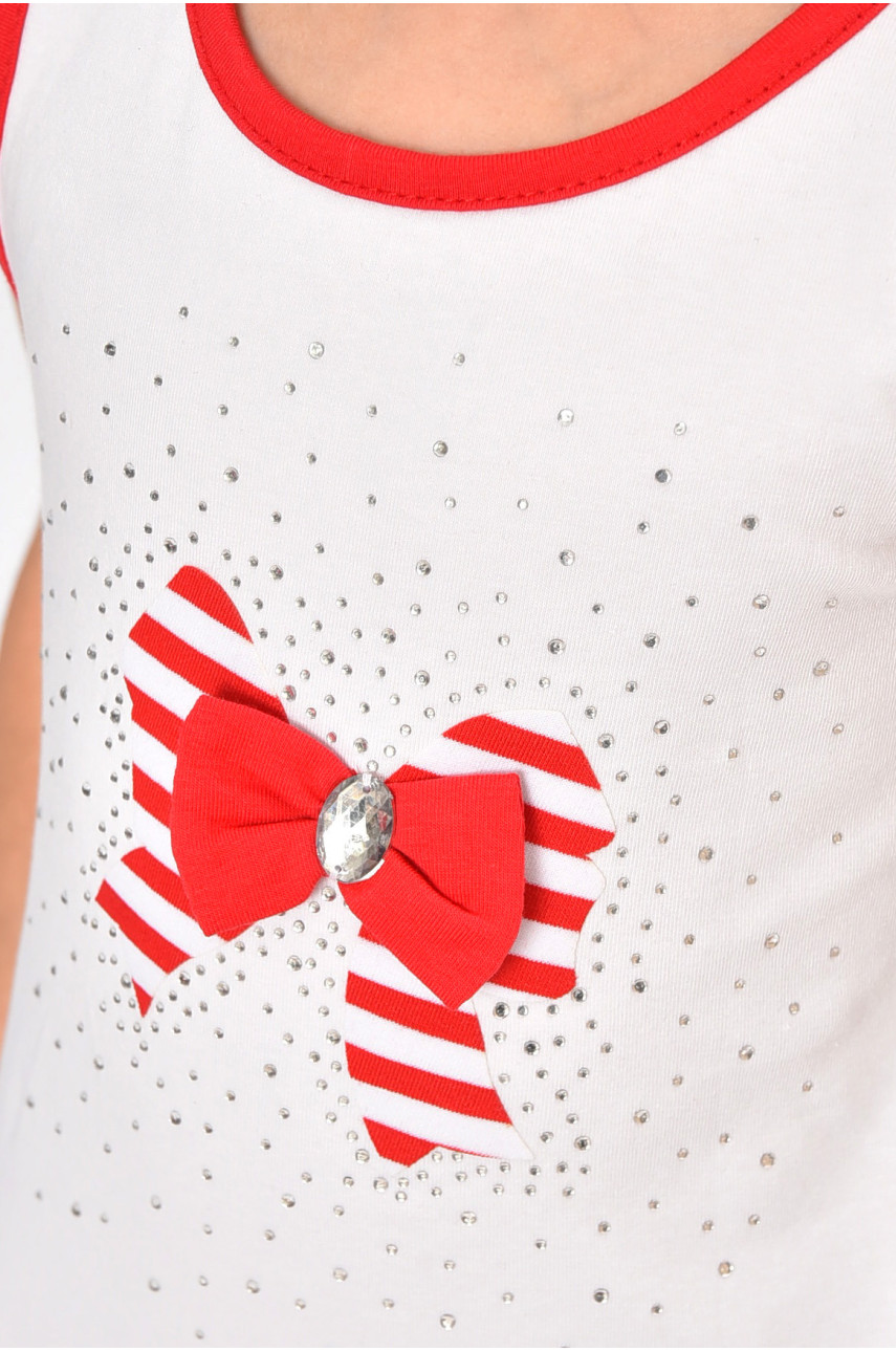 Костюм детский для девочки летний красного цвета асорті 202914