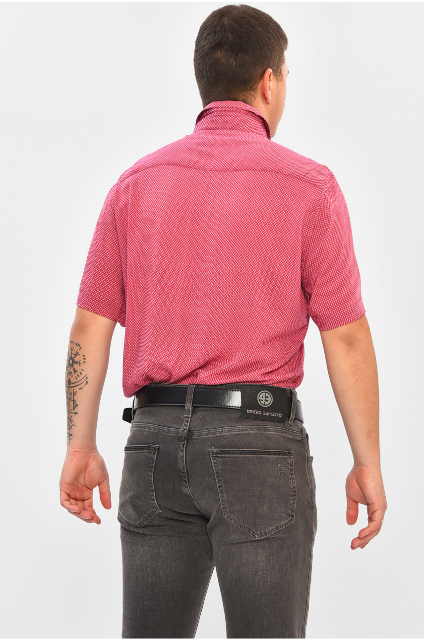 Рубашка мужская тёмно-розового цвета 7256 202929