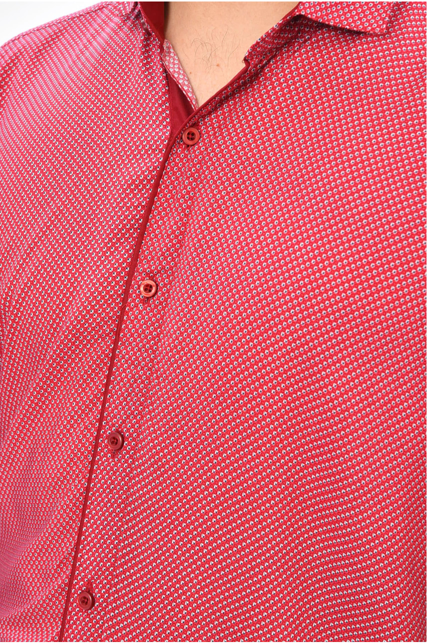Рубашка мужская тёмно-розового цвета 7256 202929