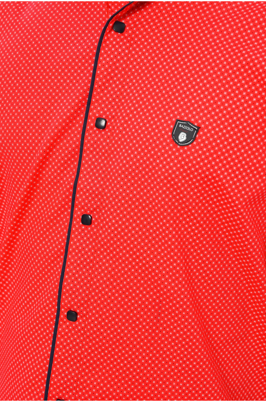 Рубашка мужская однотонная красного цвета 1653 202945