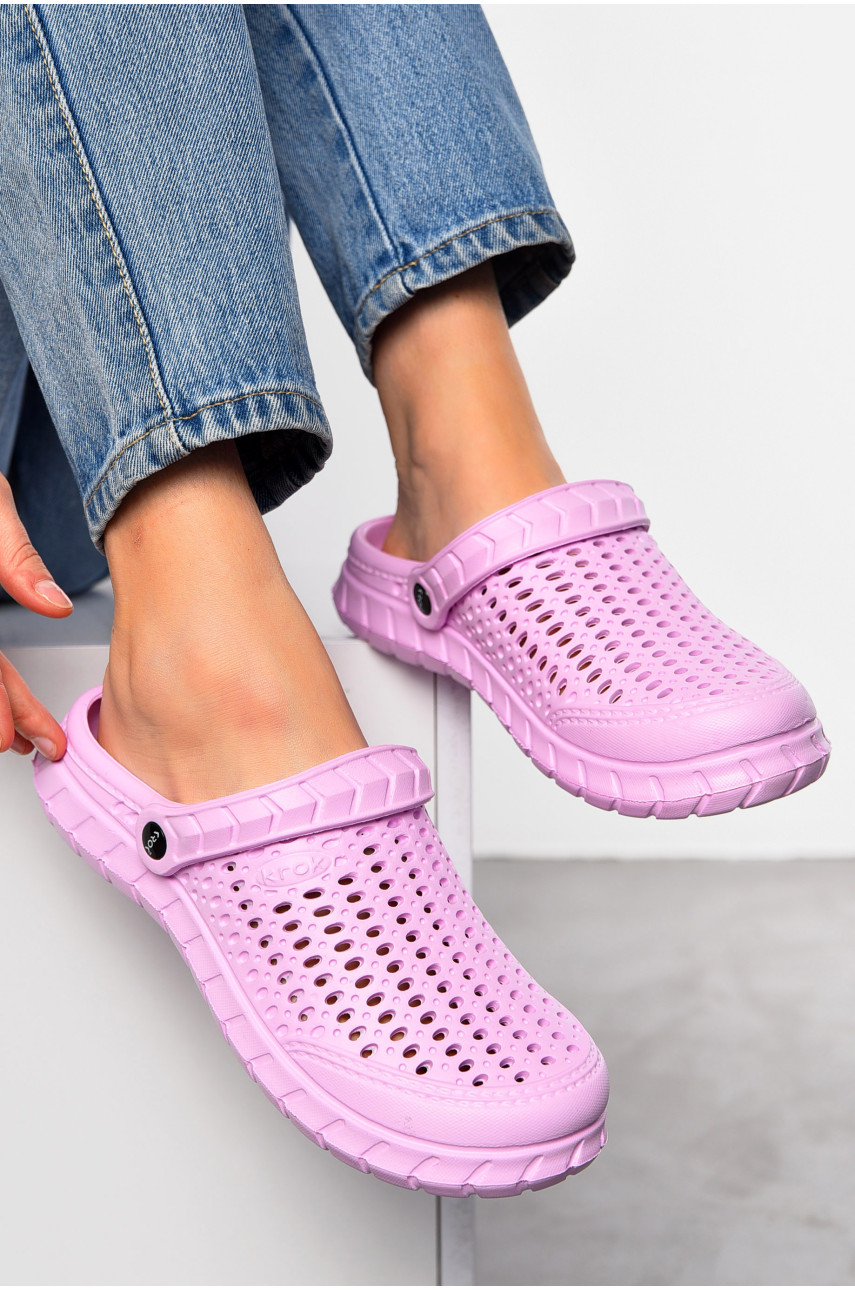 Кроксы женские розового цвета Уценка С-62 202949 Кроксы женские розового цвета Уценка С-62 202949