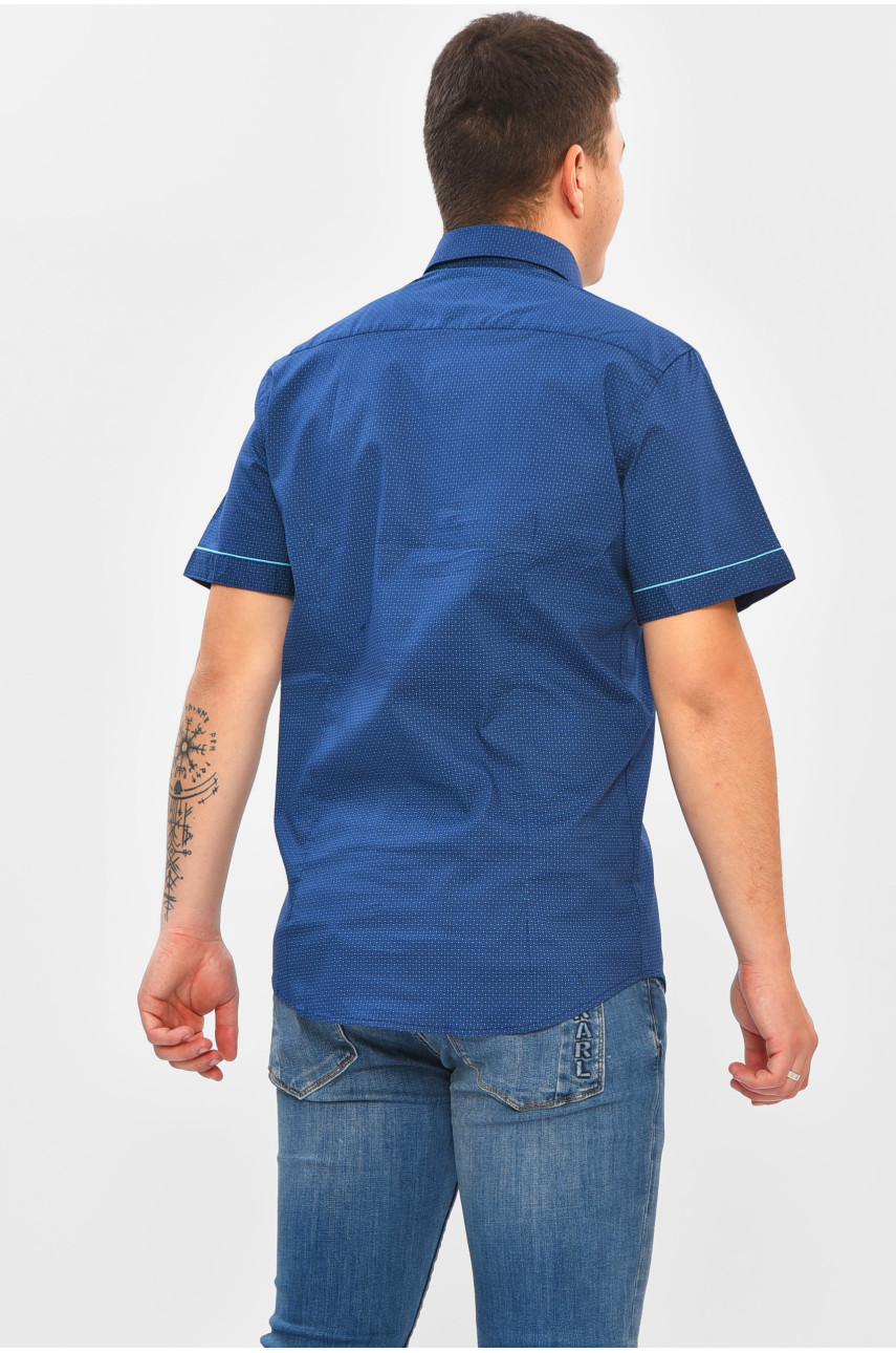 Рубашка мужская синего цвета 2143 202951 Рубашка мужская синего цвета 2143 202951