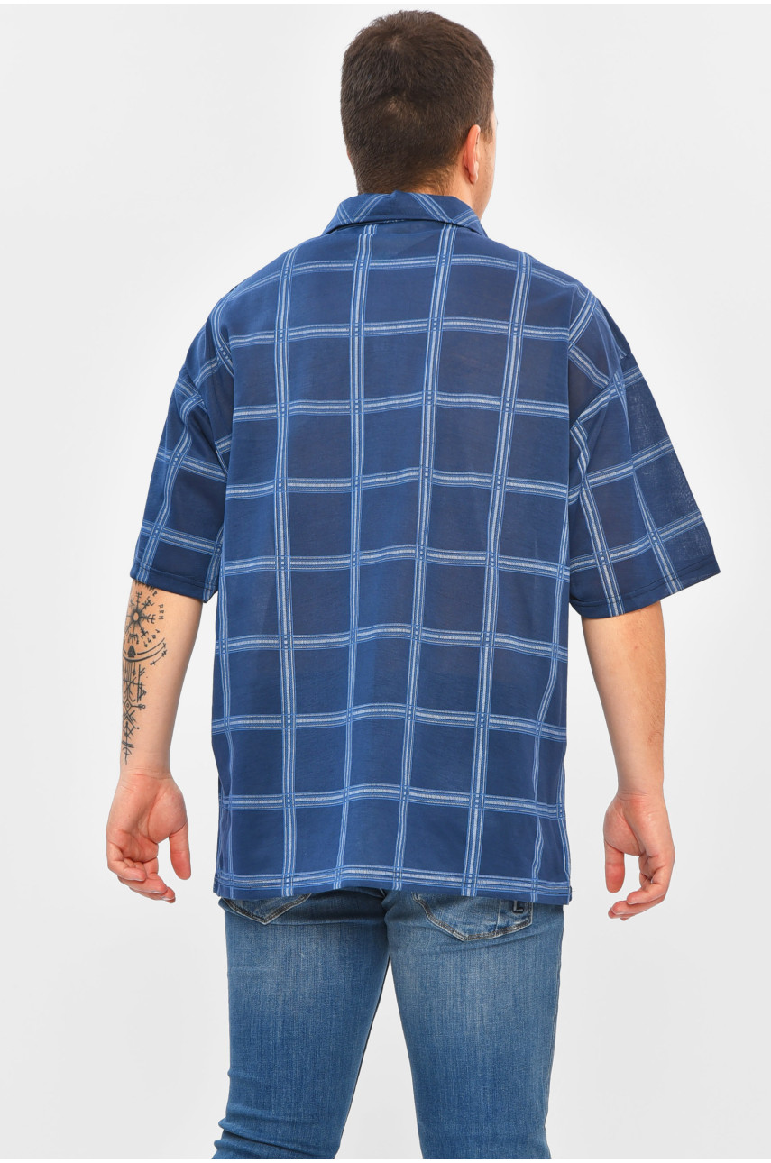 Футболка мужская батальная тёмно-синего цвета Т41 202976 Футболка мужская батальная тёмно-синего цвета Т41 202976