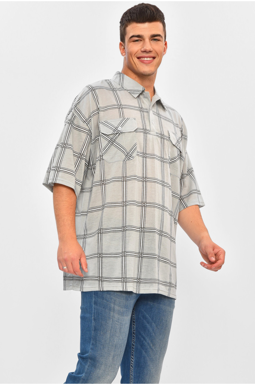 Футболка мужская батальная серого цвета Т41 202979