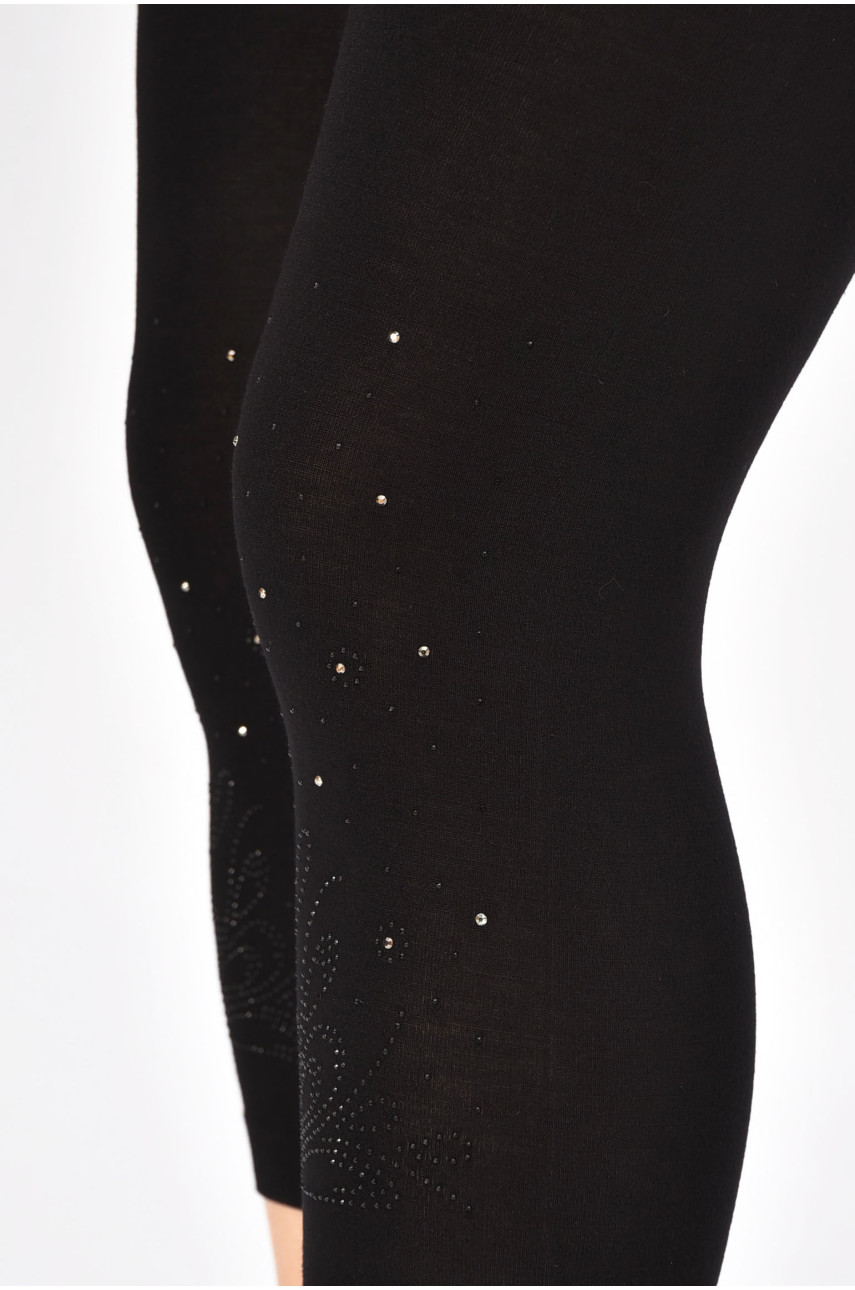 Бриджі жіночі однотонні чорного кольору В897 202982