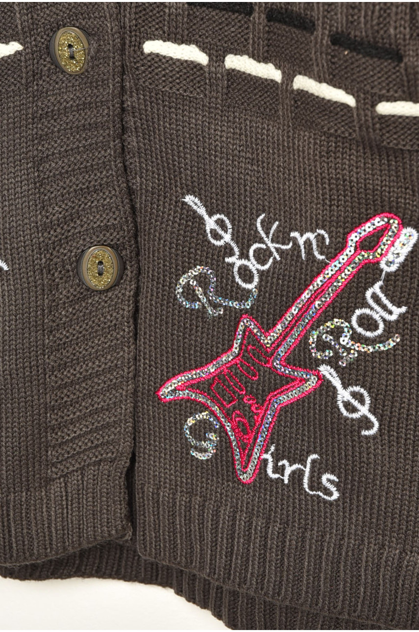 Кофта дитяча для дівчинки сірого кольору 203003