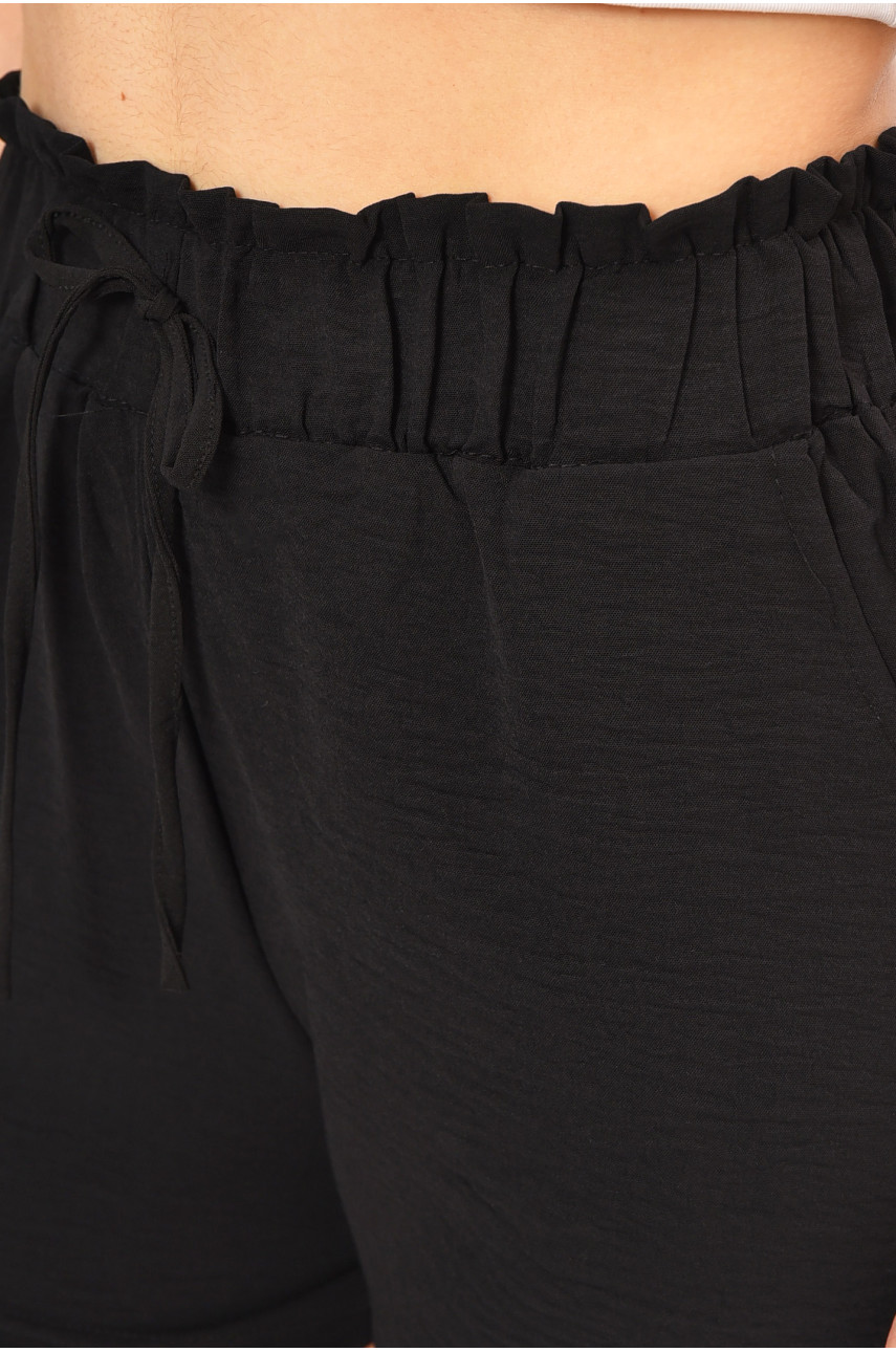 Шорты женские однотонные черного цвета 401-1 203012