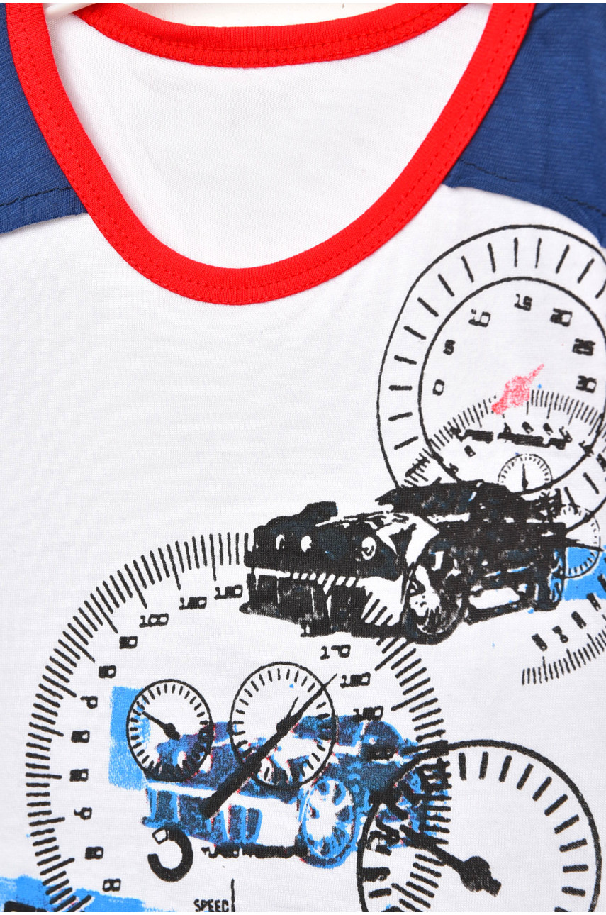 Костюм детский для мальчика бело-синего цвета 1273 203025