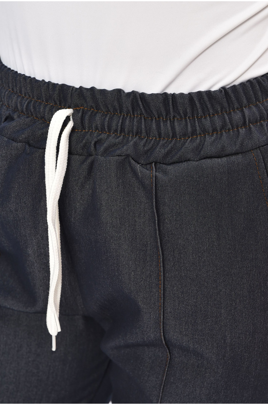 Шорты женские однотонные темно-синего цвета 085 203026