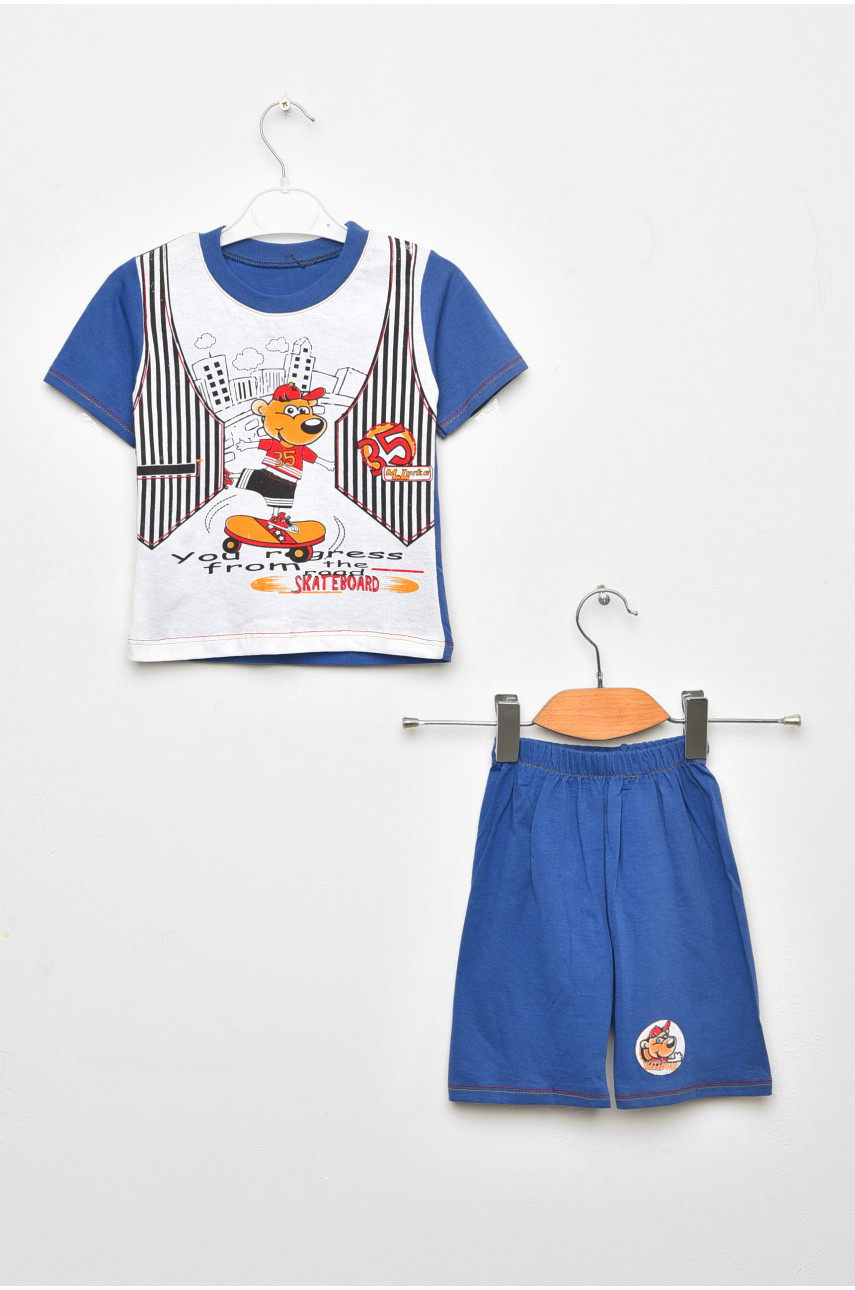 Костюм дитячий для хлопчика біло-синього кольору асорти 203039 Костюм дитячий для хлопчика біло-синього кольору асорти 203039