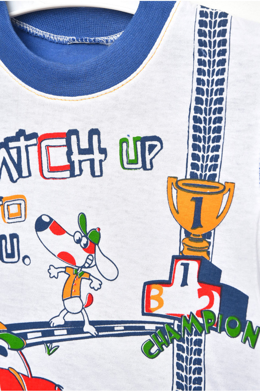 Костюм детский для мальчика бело-синего цвета асорти 203040