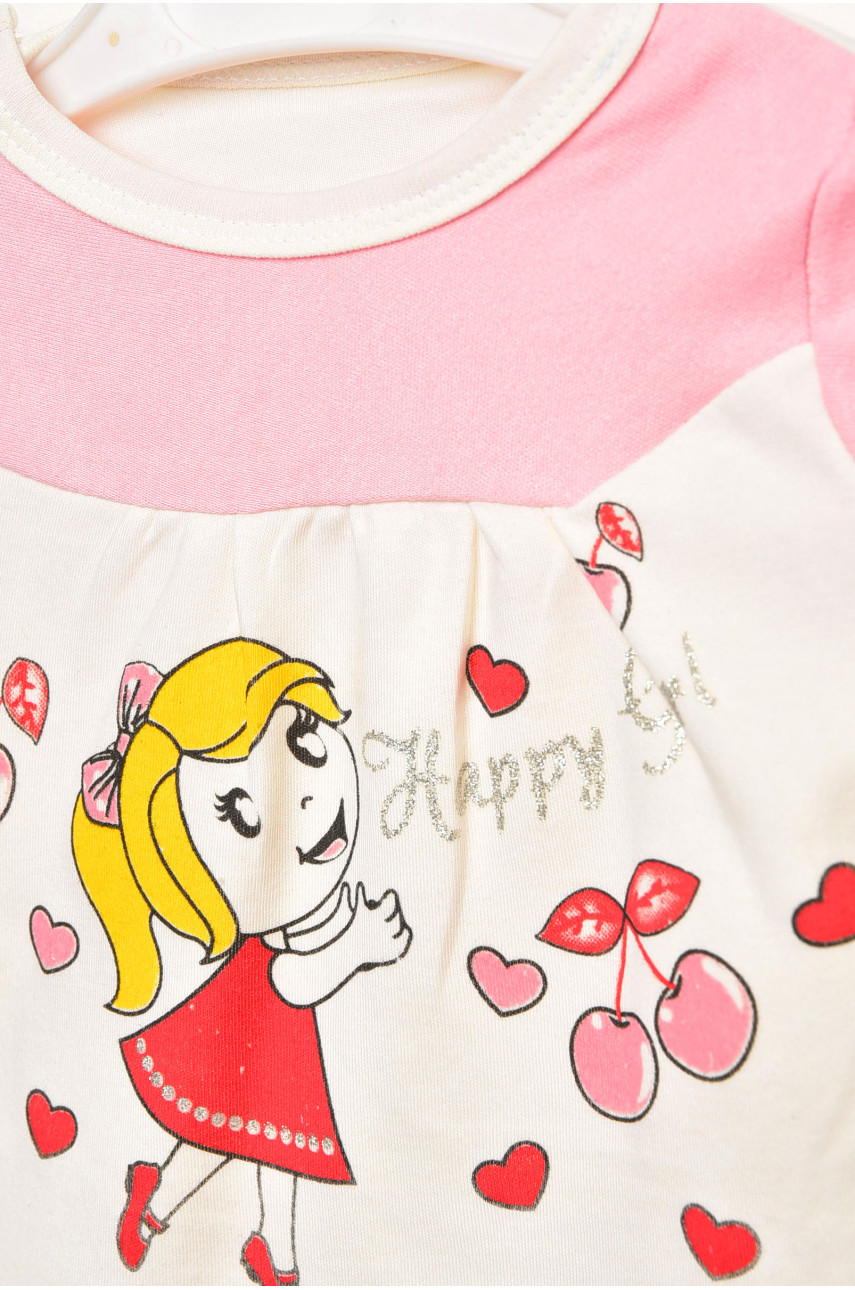 Костюм детский для девочки светло-розового цвета асорті 203054