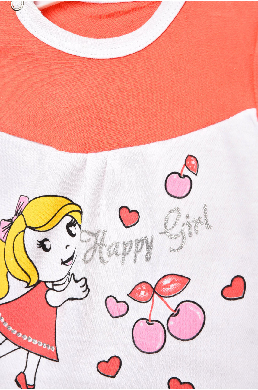 Костюм детский для девочки кораллового цвета асорті 203056