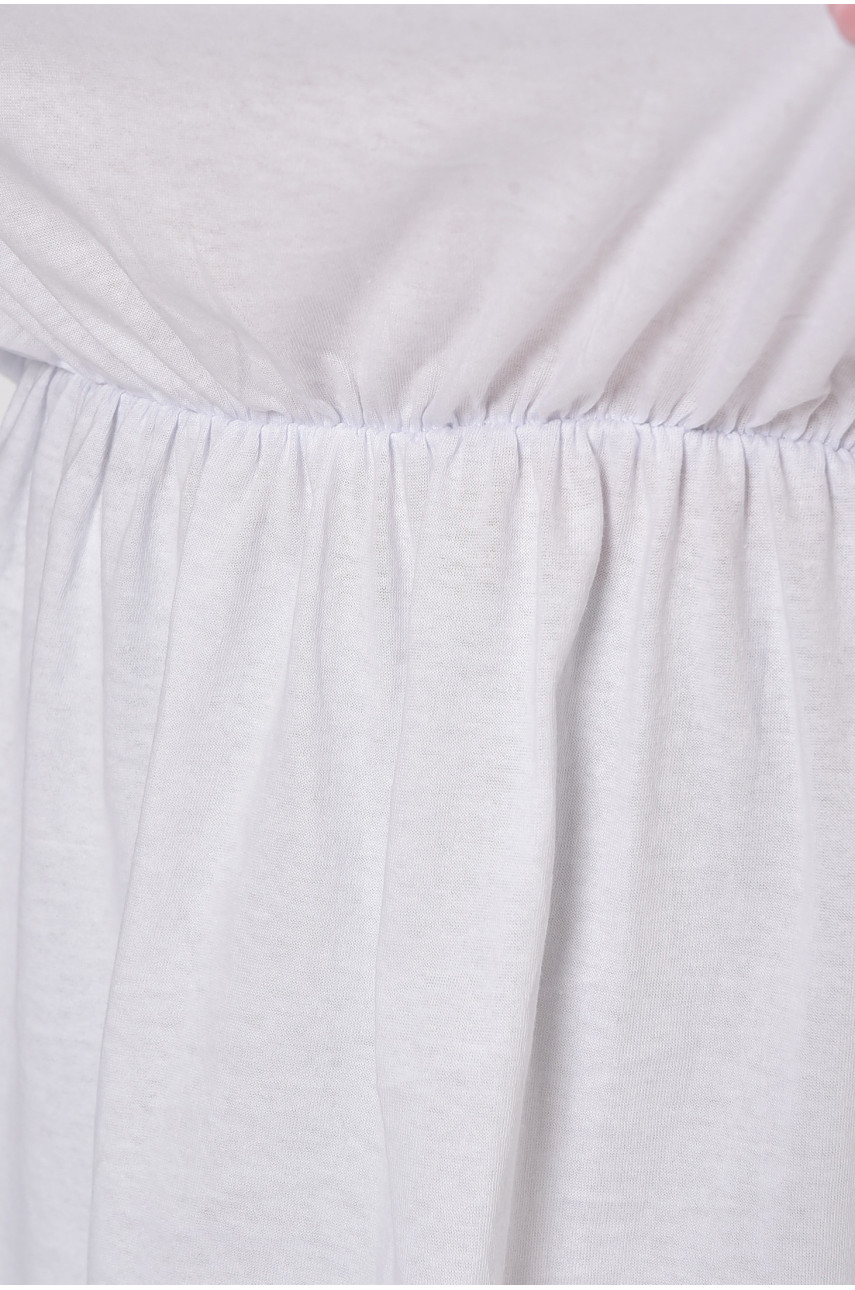 Туника женская однотонная белого цвета 1359 203060